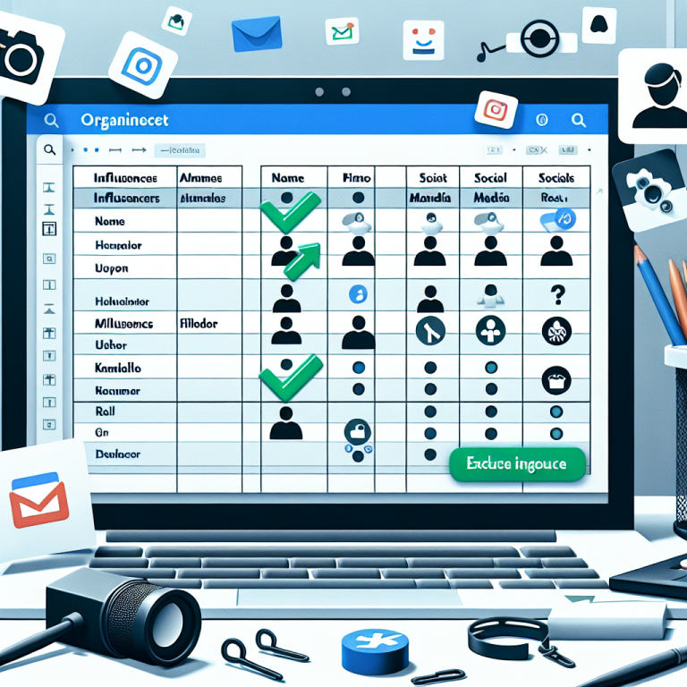 How to Manage Influencer Contact Information in Google Sheets